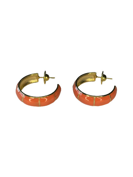 Orange Hoop Earrings
