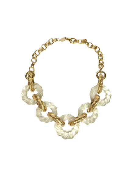 Gold and Transparent Rope Necklace