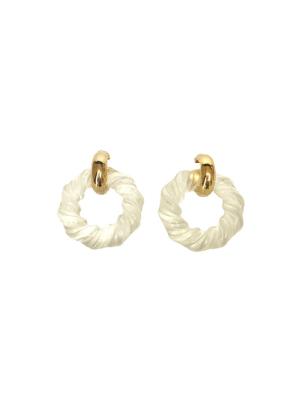 Gold and Transparent Rope Earrings