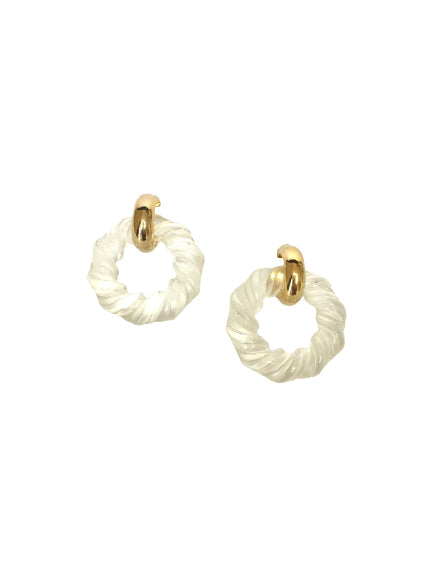 Gold and Transparent Rope Earrings