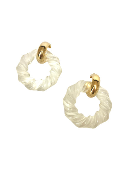 Gold and Transparent Rope Earrings