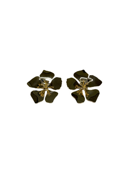 Gold Flower Earrings