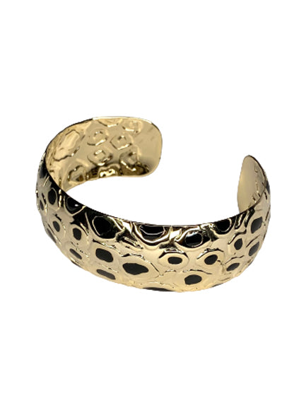 Gold and Black Leopard Bracelet