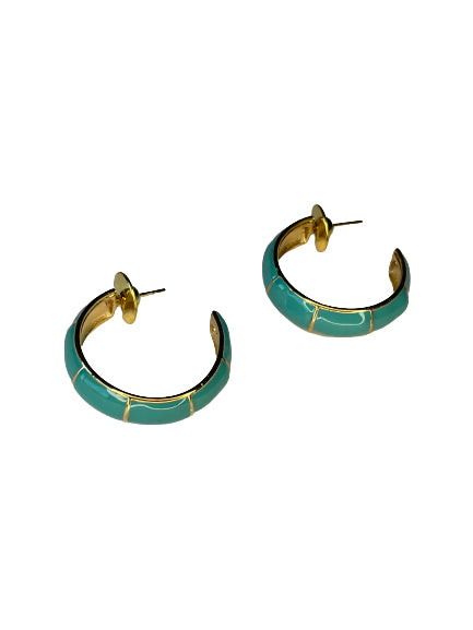 Turquoise Hoop Earrings