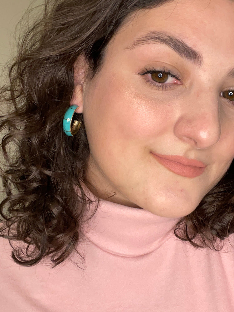 Turquoise Hoop Earrings