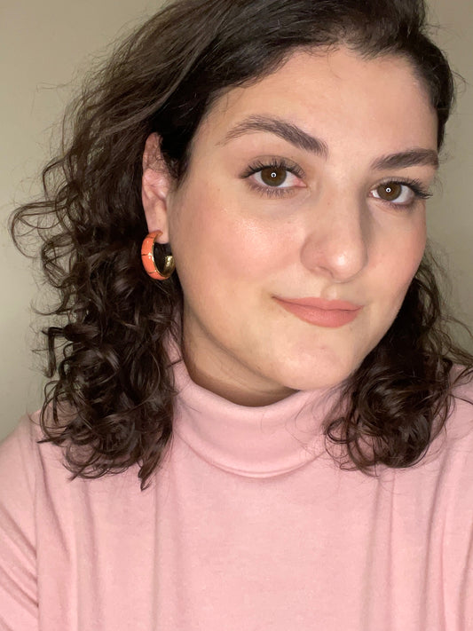 Orange Hoop Earrings