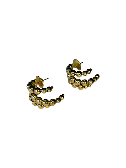 Gold Triple Hoop Earrings