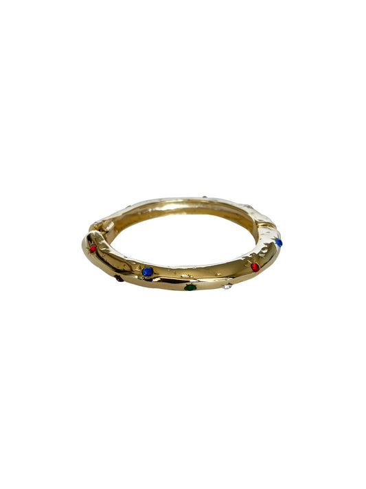 Gold with Colourful Stones Bracelet