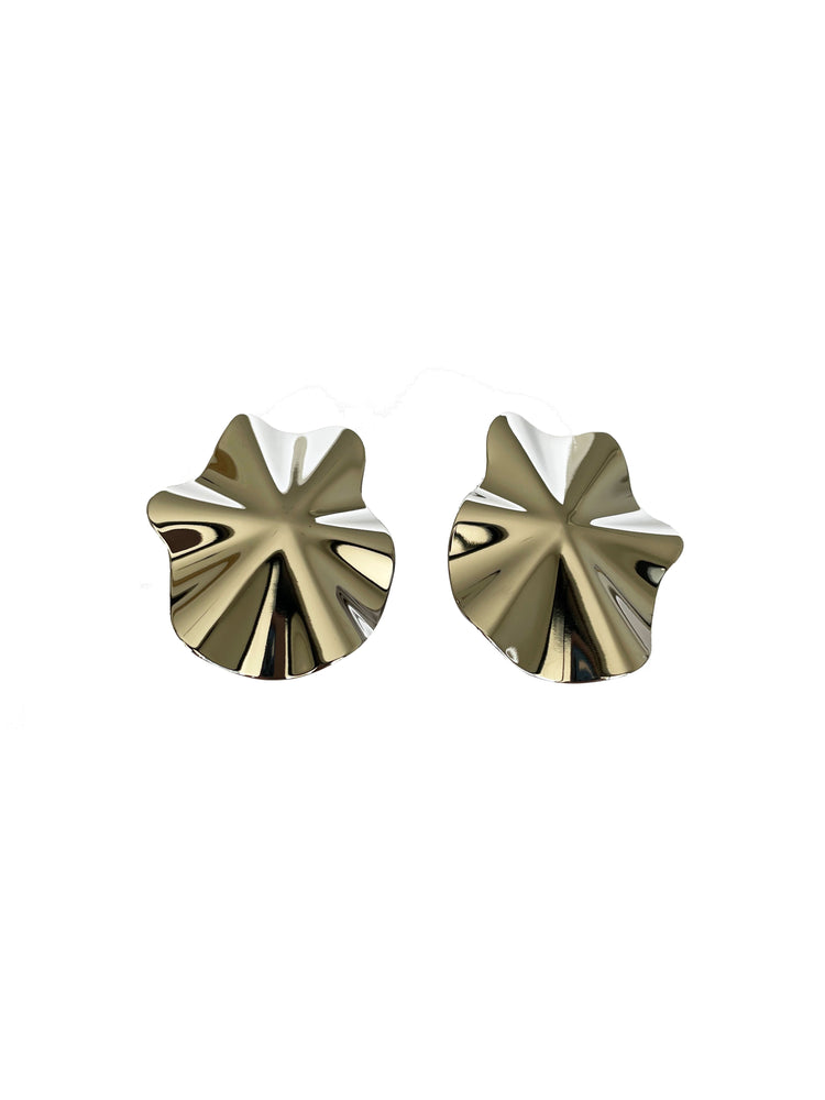 Silver Statement Disc Earrings