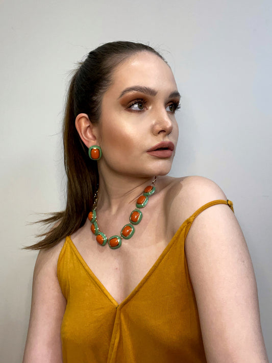 Green and Orange Necklace